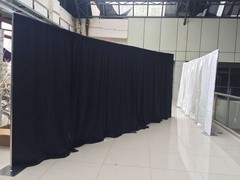 QUICK BACKDROP KIT 10 FT TALL x 20 FT WIDE PIPE WITH DRAPE(BLACK DRAPE)