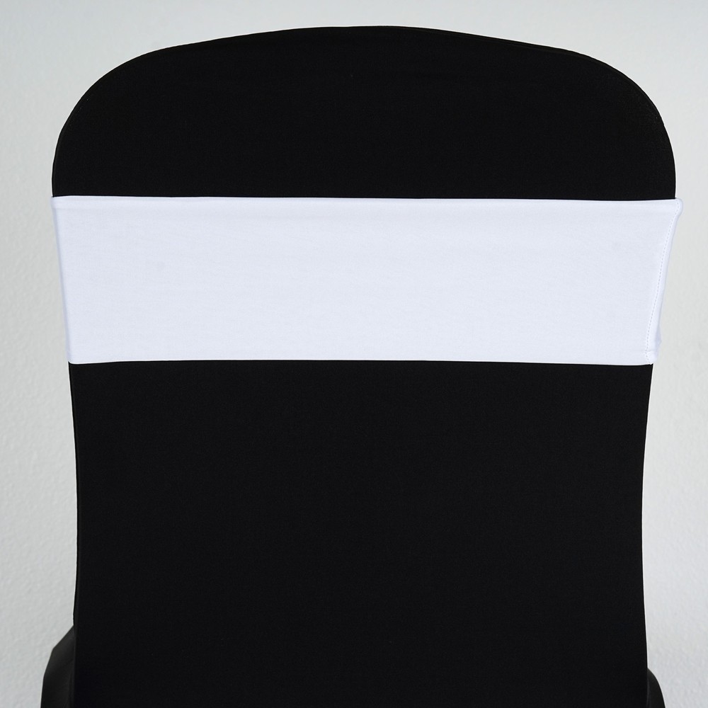 10 White Spandex STRETCHABLE CHAIR SASHES Wedding Party Decorations SALE