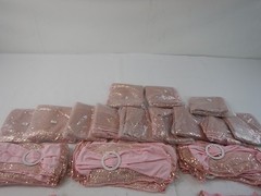 Newwiee 108 Piece Rose Gold Sequin Chair Sashes and Table Runners NEW
