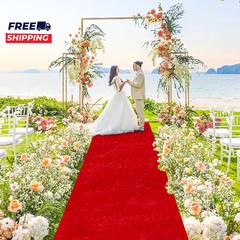 Red Carpet Runner for Party Wedding Aisle Decorations 4Ftx15Ft Aisle Runners