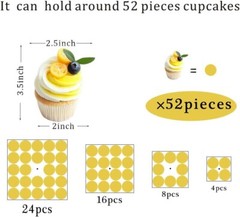 Luxury Cupcake Stand – LED Light Included – Premium Acrylic – Holds 52 Cupcakes
