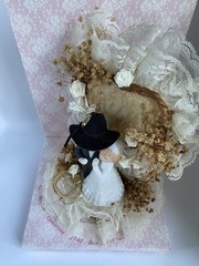 New Hortense B. Hewitt Western Bride Groom Cake Topper, Wed Table Decor