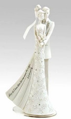 Love Count the Ways Dancing Couple 3 X 6.5 Resin Stone Decorative Cake Topper