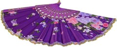 10pcs Floral Folding Hand Fan Vintage Retro Silk Handheld Fans Multicoloured