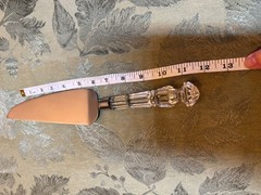 WATERFORD LISMORE BRIDAL CAKE KNIFE SERRATED BLADE W/CRYSTAL HANDLE