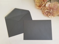 Grey Charcoal C5 envelopes – dark Charcoal fit A5 size wedding invitations bulk