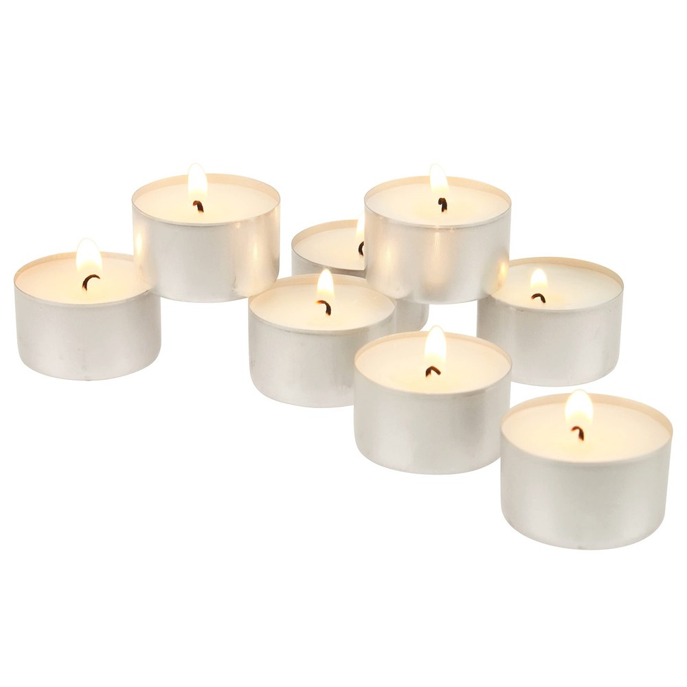 Stonebriar Bulk 50-Pk Unscented Smokeless 8-Hour Long-Burning Tealight Candles