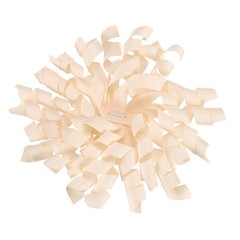 6 Pcs 4 Inch Grosgrain Curly Bows for Gift Wrapping Self-Adhesive Champagne