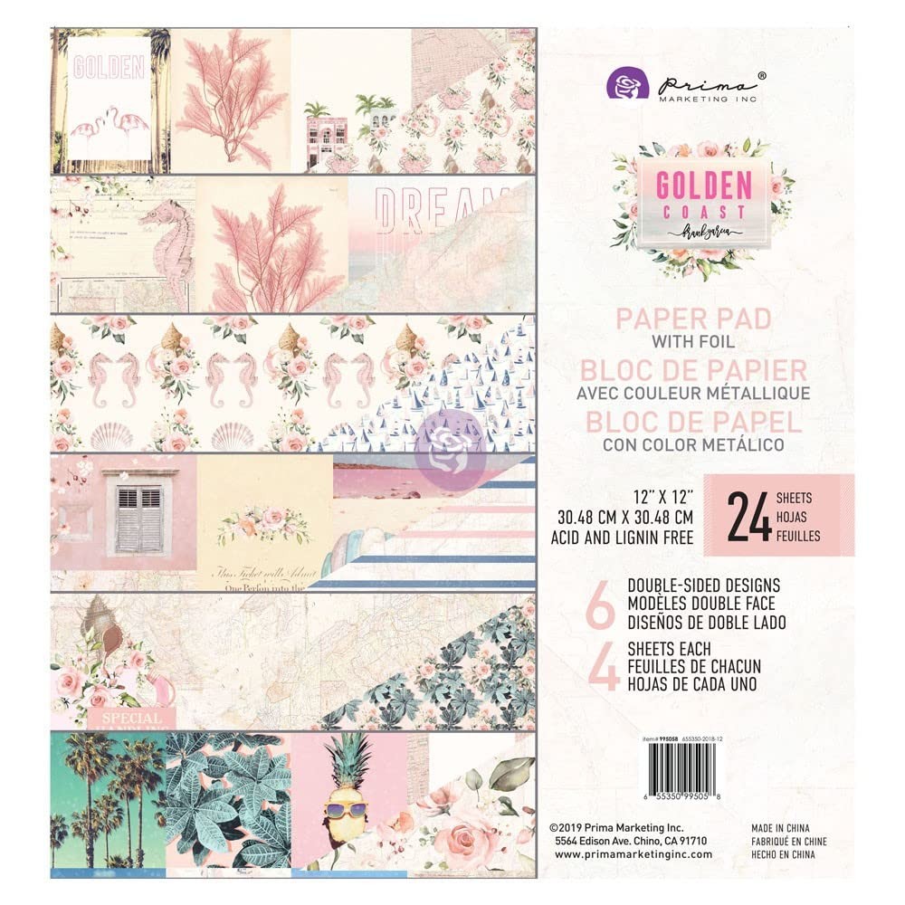 Prima Marketing Double-Sided Capri 4″x6″ Journaling Cards 4″x6″, Multicolored