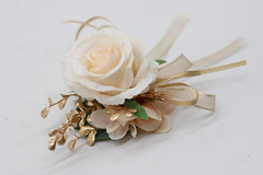2 Corsages, Handmade Artificial Peony Rose Wrist Corsage Wristlet Wedding Prom S
