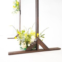 7 feet Dark Brown Wood BACKDROP STAND Square Wedding Arch Events Decorations