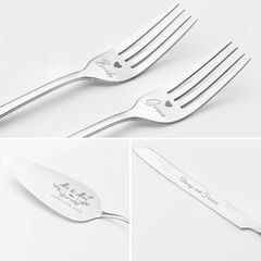 Wedding Cake Knife and Server Set, Silver Cake Cutting Set for Wedding, 4 Pieces
