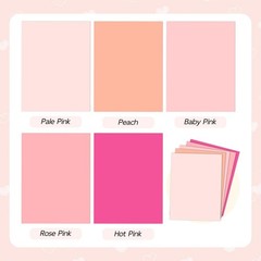 65lb Pink Cardstock 8.5 x 11, Goefun 5 Colors Colored 8.5×11, pink