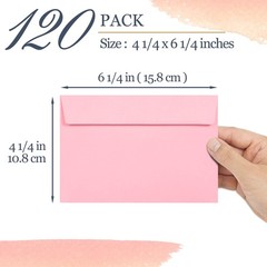 Invitation Envelopes, 120-Pack 4×6 Envelopes for Invitations, Pastel Colored …