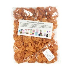 Wrapables Shabby Chic Burlap Rose Flower (Set of 20), Orange