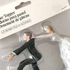 Wilton Wedding Cake Topper Figurine Humorous Reluctant Groom Comical 4.25″ H New