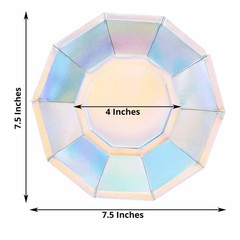25 Iridescent 7″ Salad Paper Plates Party Disposable Wedding Tableware
