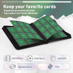 Mosla Toploader Bindertrading Card Binder Storage Hold Up 288 Cards 9-Pocket
