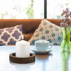 Stonebriar Unscented White Tall Pillar Candles 35 Hour Burning Candle Pillars