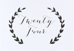 DAVID TUTERA NEW 1-25 Black and White Table Numbers Vine Laurel Wreath Wedding
