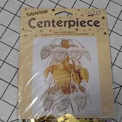 Wedding Centerpiece Bridal Shower Mobile Decoration, 14″ Hearts and Foil, NWT
