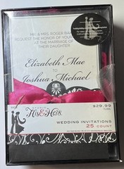 STUDIO HIS HERS 25 each wedding invitations envelopes pocket reply card envelope