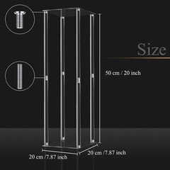 4 Pieces Tall Acrylic Vase Wedding Centerpieces Clear Flower Stand Column