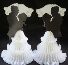 2 Wedding Centerpieces,Table Decor, Groom and Bride, Decoration,Boda,Cake topper