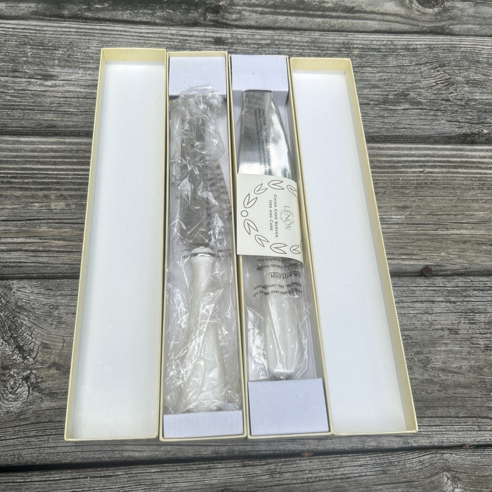 Lenox “Opal Innocence» Cake Server & Knife 2 pcs. ~ #6225965(57) W Boxes
