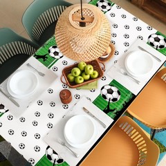 Kochorie 2 Pieces Soccer Party Tablecloth Plastic Soccer Themed Tablecover Di…