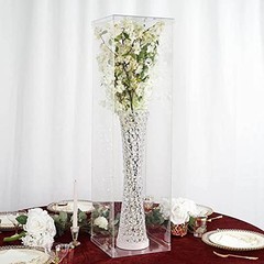 BalsaCircle 40-Inch Tall Clear Acrylic Display Box Floor Standing 40″,