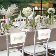 6 Pcs Reserved Chair Signs for Weddings Parties Celebrations Church Events