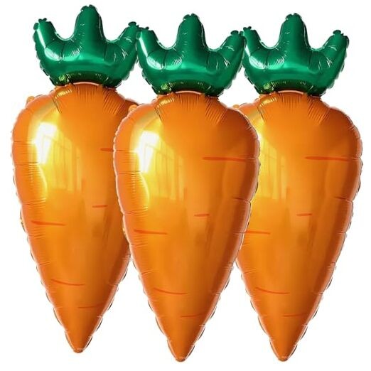 Carrot Balloons Giant Mylar Foil Carrot Shaped Balloons for Easter Party