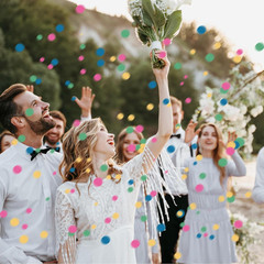 6000Pcs 0.59Inch round Confetti Paper Colourful Multicolor Dots Circles Table Co