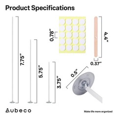 Aubeco 160Pcs 4/6/8 inch Pre Waxed Candle Wick with 4/6/8IN-160pcs, White