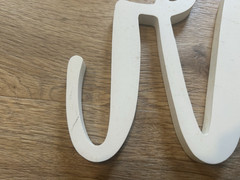 Mr & Mrs sign for wedding chairs White Cursive Burlap