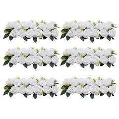 Wedding Dining Table Flower Centerpiece Artificial Rose Flower Arrangement 6Pcs