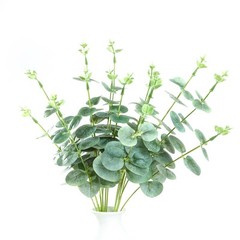 2 Bushes 19″ Frosted Green Eucalyptus Artificial Greenery Wedding Party Bouquets