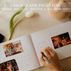 Simply Sage Wedding Guest Book for Reception Linen Sign In Book