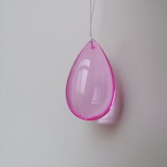 20Pcs 46mm Pink Crystal Smooth Drop Pendant Chandelier Lamp Lighting Parts