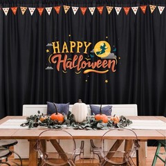 Black Backdrop Curtain for Party, Background Drapes Panels with Rod Pocket, W…