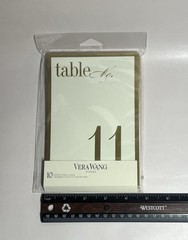 Vera Wang Fine Papers Gold Bordered Tented Table Cards 1-20 NEW