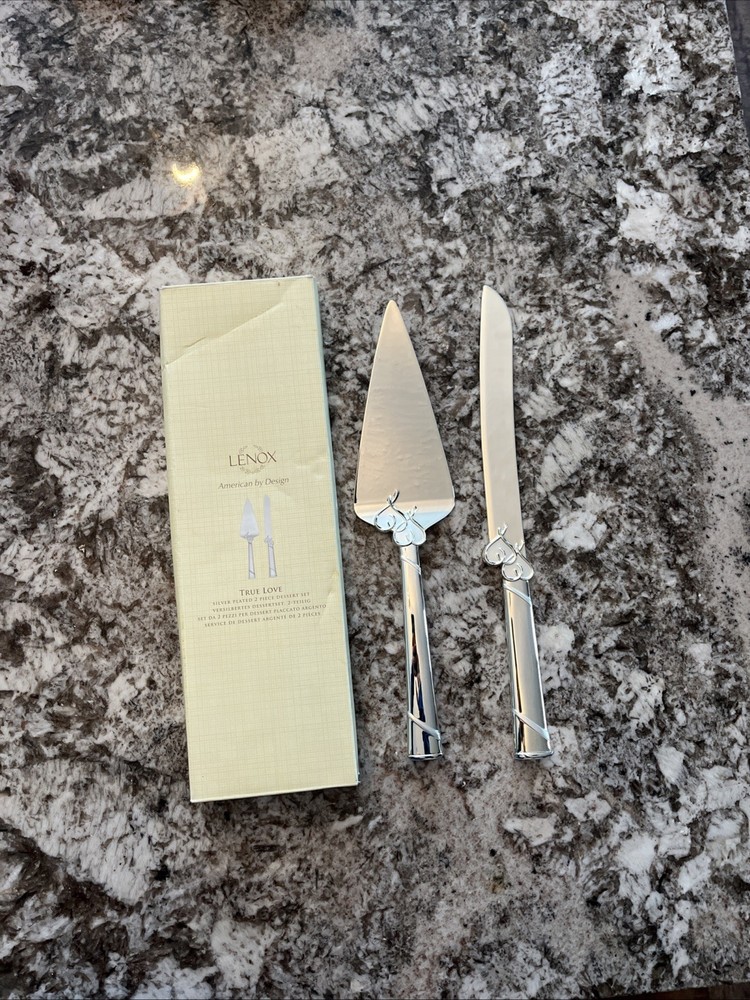 Lenox True Love 2-Piece Silver Plated Dessert Set