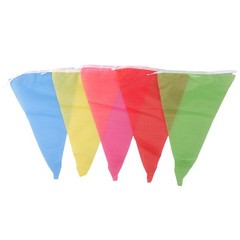 100M Multicolored Bunting Banner Multicolor Outdoor Decoration Triangle Flags US