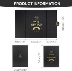 40Th Birthday Guest Book and Party Decorations Set, 12X18 Inch Sign-In Signature