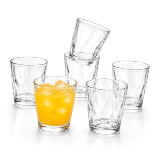 6 PCS Acrylic Drinking Cups, Clear Plastic Drinking Glasses Set, Reusable