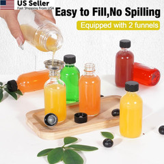 Wewymewo 12-Pack 2oz Glass Bottles with Lids – Leakproof 60ml 12, Transparent