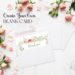 ACSTEP 50Pack Blank Cards and A4(4-1/4 X 6-1/4) 50 PCS With Cards, White