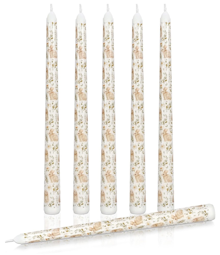 6Pcs Easter Dripless Taper Candles 10 Inch Long Unscented Candle Sticks Waterco
