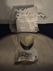 Lot Of 75 Wedding Favor Bags (1$/per) With Thank You Card And Heart Candle/Mint
